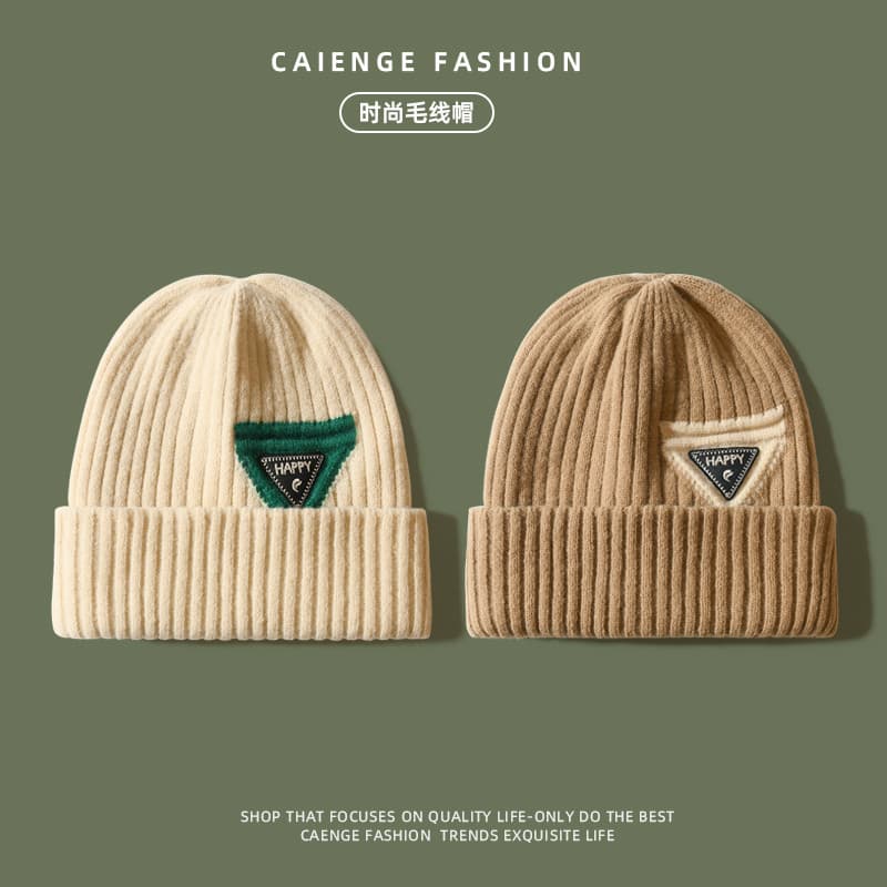 8 chapéu feminino outono inverno chapéu frio versão coreana All-Match moda engrossado quente malha pulôver chapéu de lã