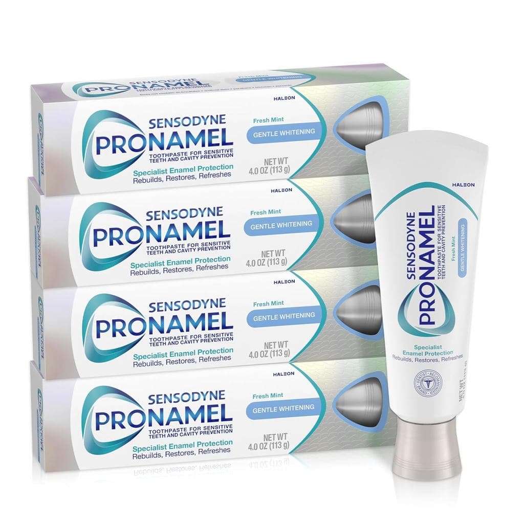 Pasta de Dentes Sensodyne Pronamel Gentle para Clareamento e Fortalecimento do Esmalte para Dentes Sensíveis, Sabor Ment