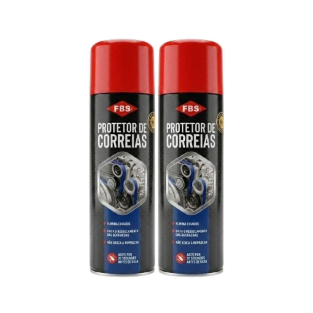 2 Graxa Fbs Protetor De Correia Spray 300ml Lubrificante Antidesgaste Impermeabilizante