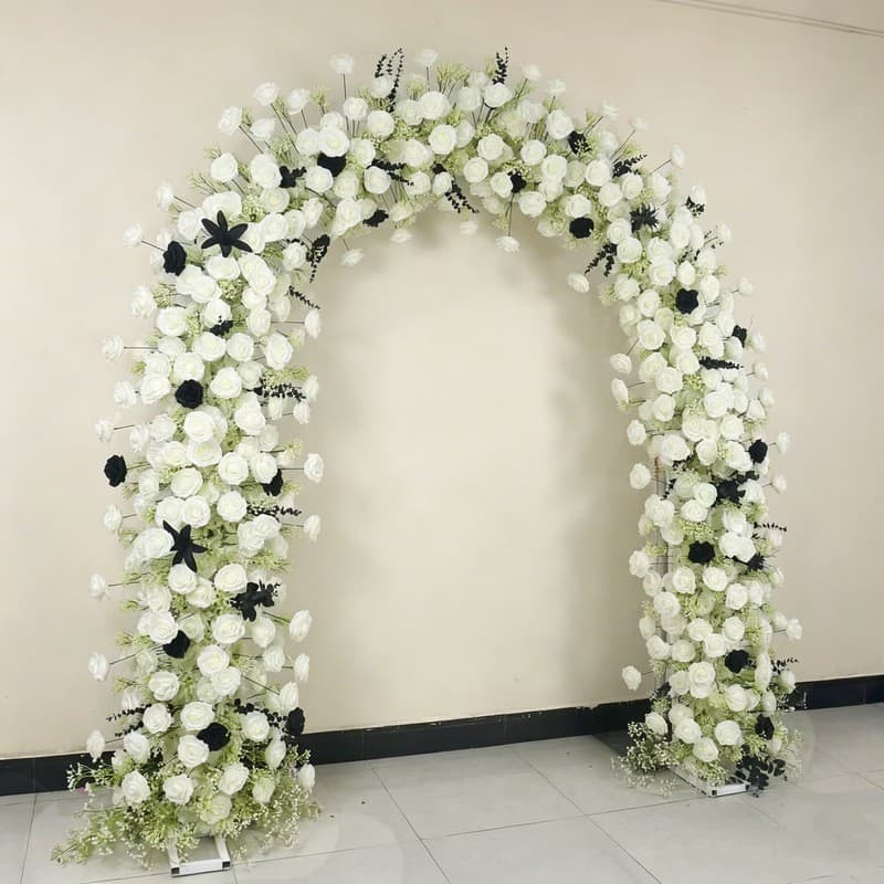 Preto branco série simulação arco gramado casamento igreja cerimônia fundo decoração exposição evento foto adereços