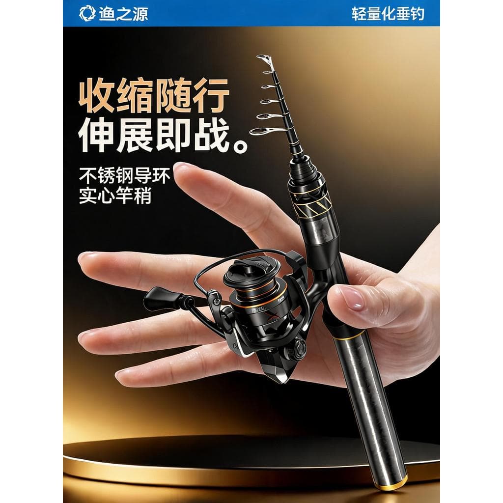 Peixe Yuzhiyuan retrátil Micro isca vara portátil conjunto completo vara de pesca ul isca conjunto vara de pesca vara de
