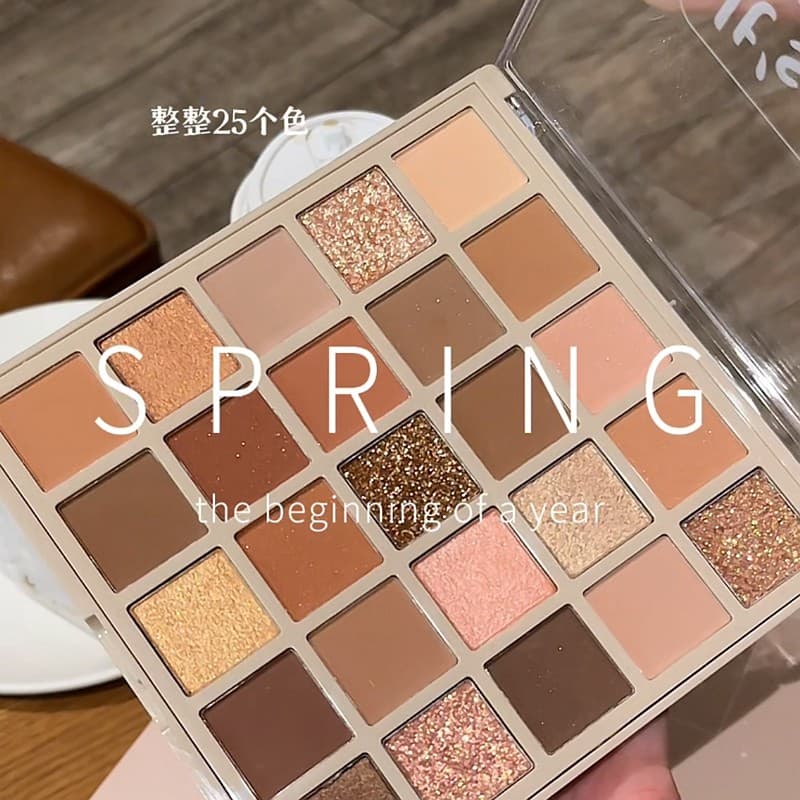 Good Sunshine 25 cores sombra leite café terra cor segurar maquiagem renderização de cores não desbotamento Glitter pero