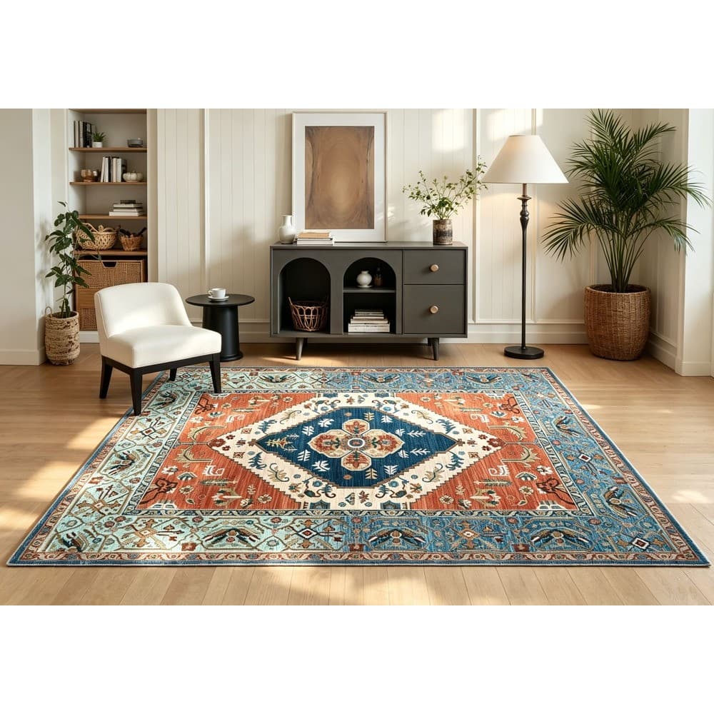 Tapete Sala Quarto 2,00x2,50 Antiderrapante Lavável Belga Persa Abelle Casa