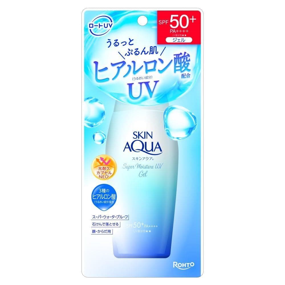 Protetor solar em gel SKIN AQUA Super Moisture UV 110g (Proteção UV com Ácido Hialurônico, Gel de Adesão Suave, FPS 5...