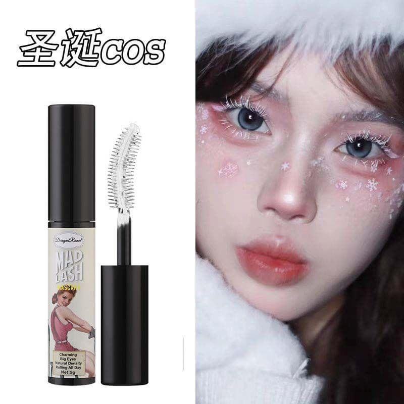 Cosplay exposição em quadrinhos de natal bidimensional branco colorido rímel à prova dwaterproof água alongado pode ser