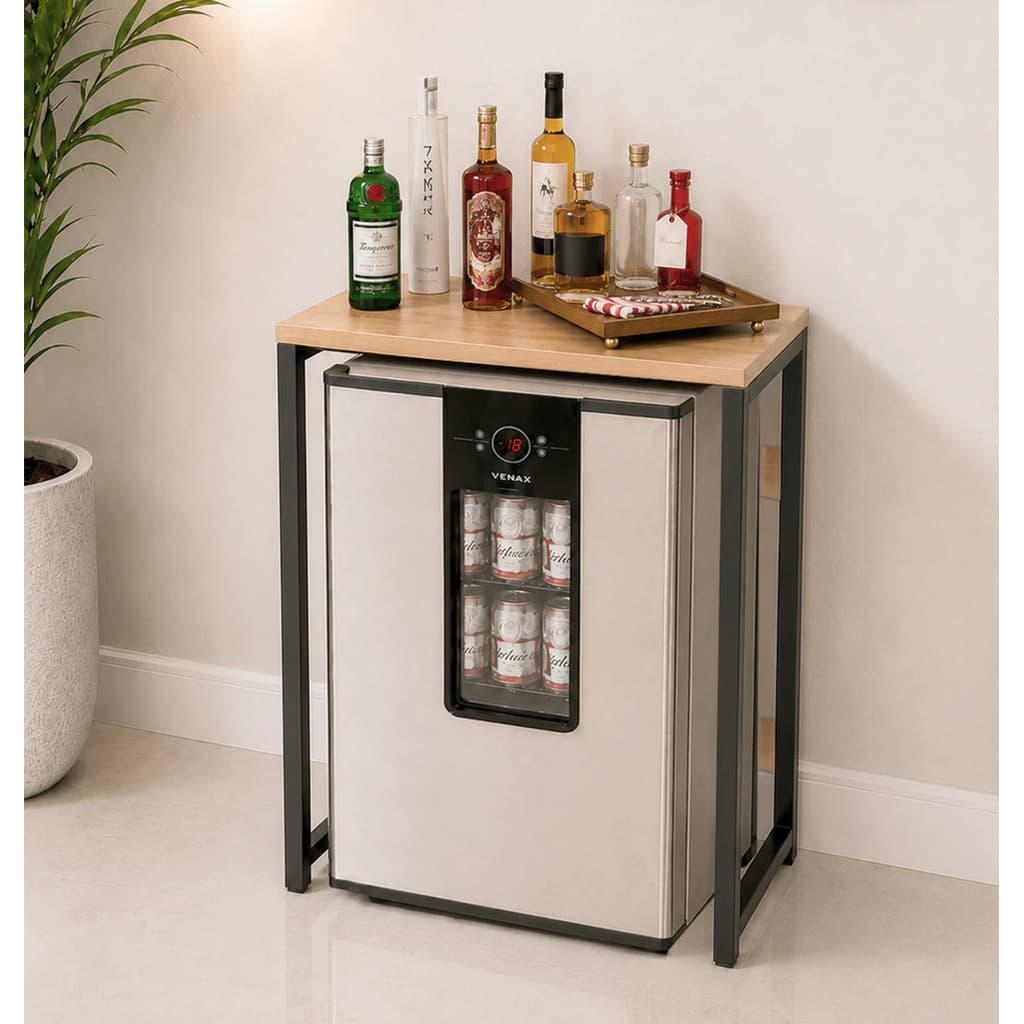 Aparador De Frigobar Móvel Gourmet Estilo Industrial