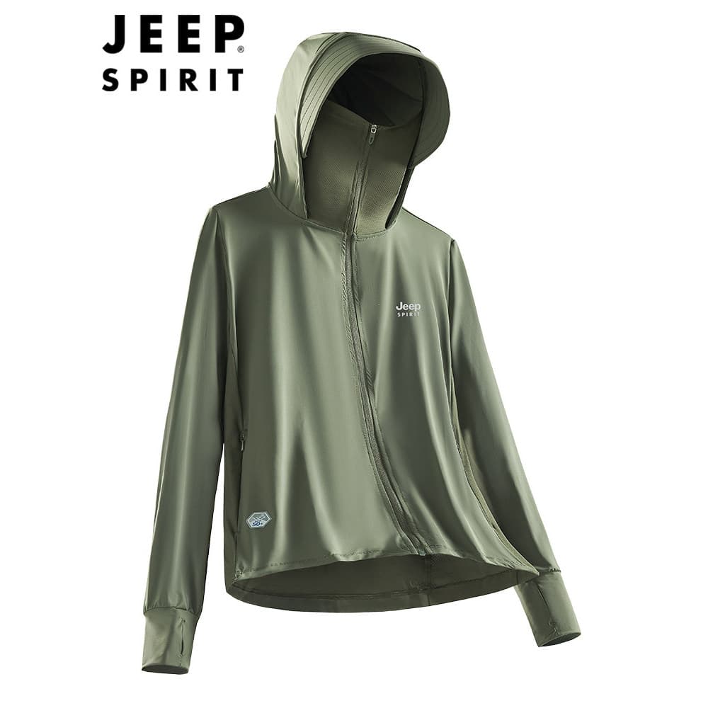 JEEP SPIRIT Verão Fino Protetor Solar Roupas De Seda Gelo De Secagem Rápida Com Capuz Zhongshan Jaqueta De Pele De Pesca