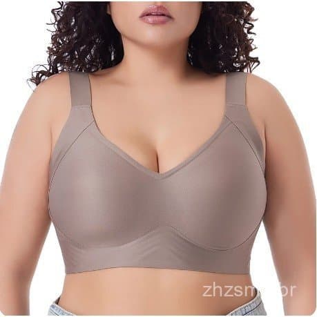 Sutiã Push UP Plus Size Sem Costura e Sem Aro, Suporte Macio, Roupa Íntima Esportiva Antiderrapante M-6XL