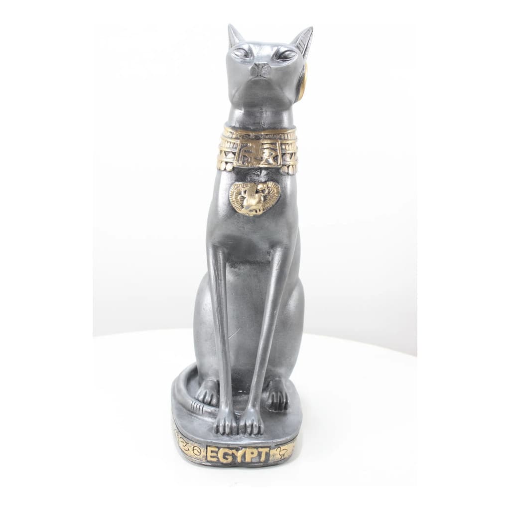 Estatueta Gato Egípcio Gesso Quarto Casa Decoração Deusa Bastet Sala