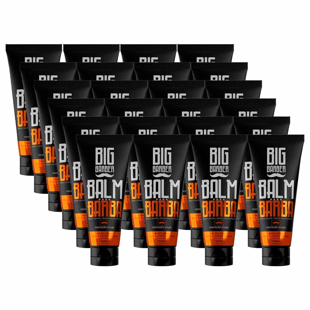 Kit 24x Balm Para Barba Hidratante 120ml Atacado Big Barber