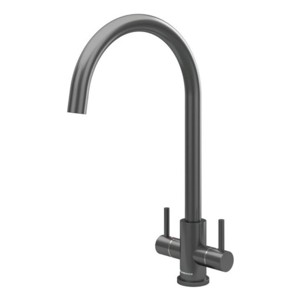 Misturador de Mesa Cozinha Churrasqueira Bicomando Cinza Grey Sem Arejador