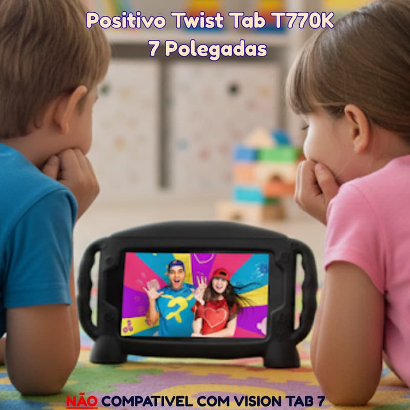 Capa Infantil  Silicone Baby para Positivo Twist Tab T770k + Película de hidrogel 9H 7' Polegadas