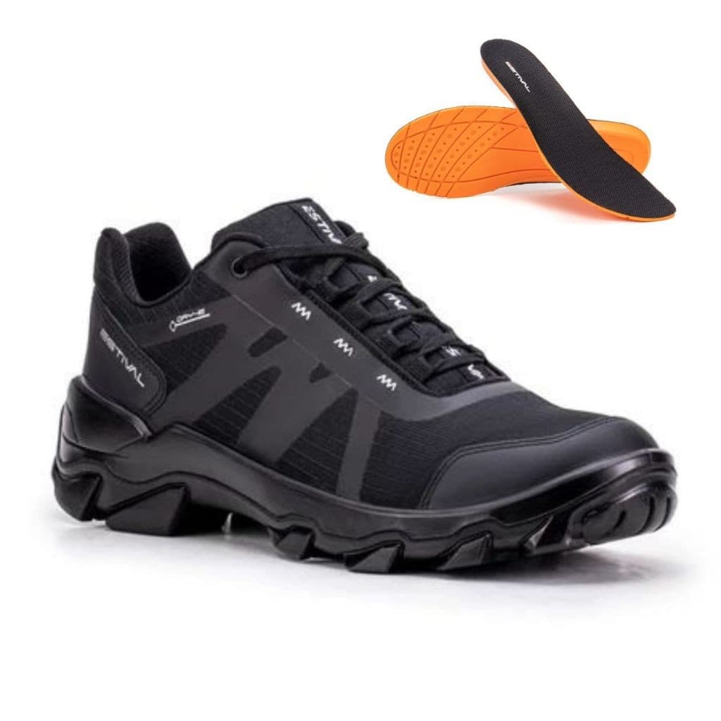Sapato De Segurança Hybrid Smart All Black Confortável Estival Bico Composite Com Palmilha PU CA 47823