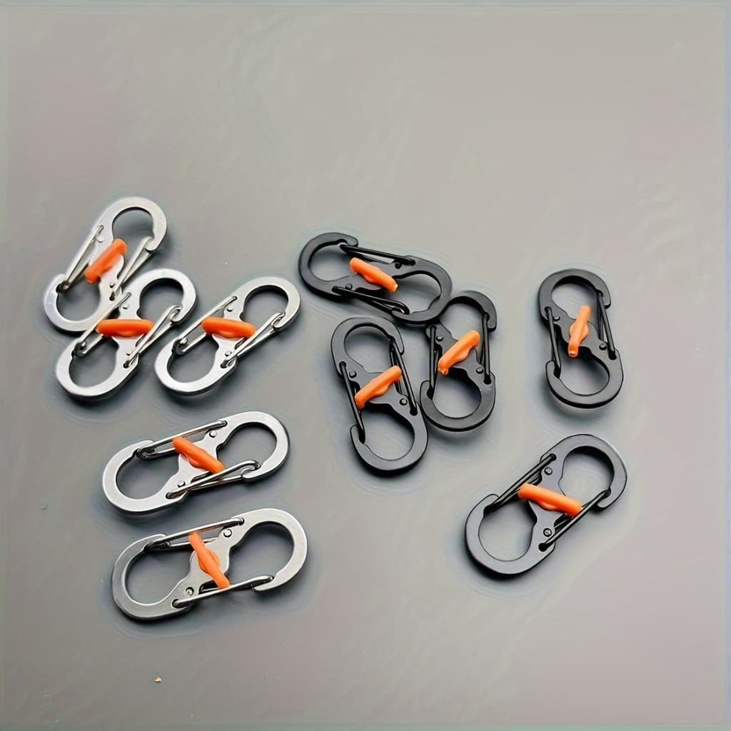 S-Ring Lock Anti-Roubo Mini Mosquetão Adequado Para Caminhadas Pesca Acampamento
