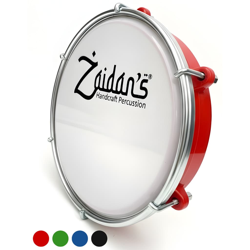 Tamborim Zaidans Pele Leitosa 6 Pol Escola Bloco Samba Percussão Infantil Adulto Cor Vermelho