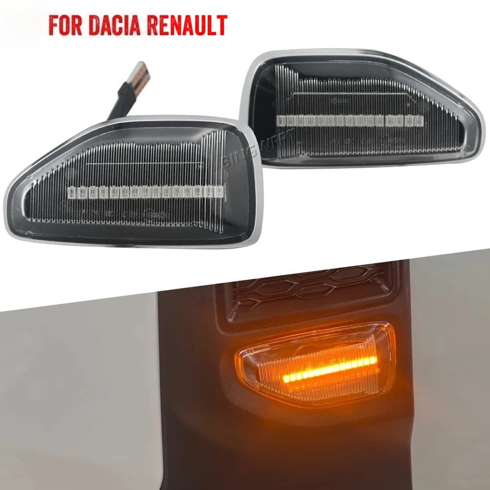 Para Renault Duster Dacia II 2017 2018 2019 2020 2021 2022 LED Marcador Lateral Dinâmico Luz De Sinal Volta