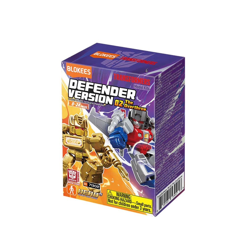 Transformers Blokees Defender Version 2 Polibrinq | Boneco Montável Colecionável | Edição Nova e Original