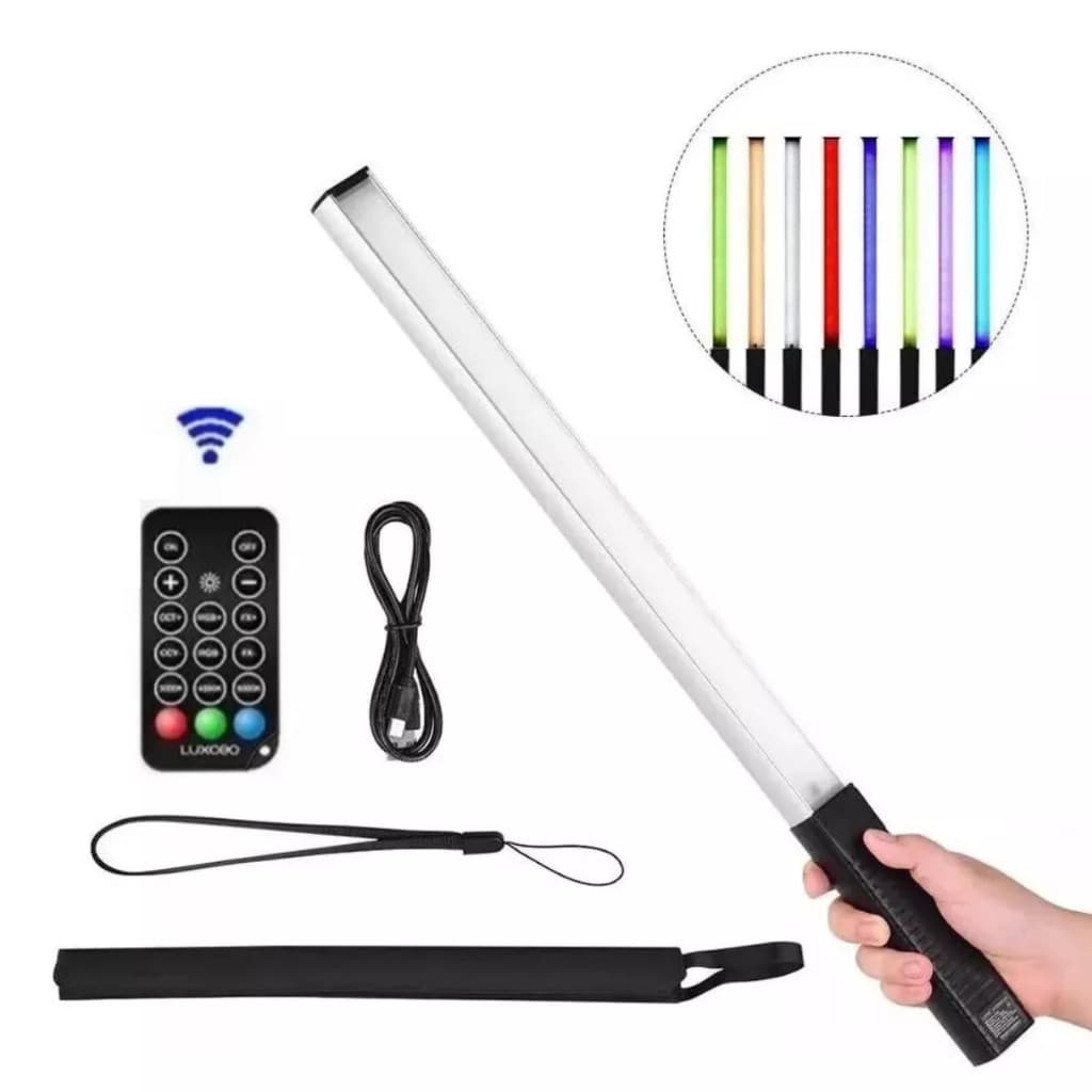 Bastão de Luz LED RGB Luxceo Q508 – Iluminação Profissional com Controle Remoto e Efeitos Criativos