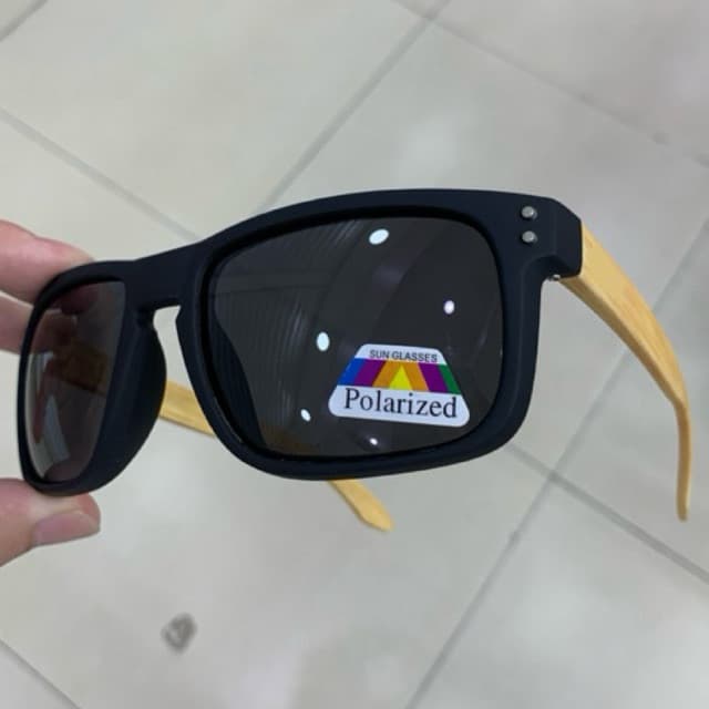 Óculos de Sol Masculino | Lentes Polorizado | Pernas Estilo Madeira | UV400
