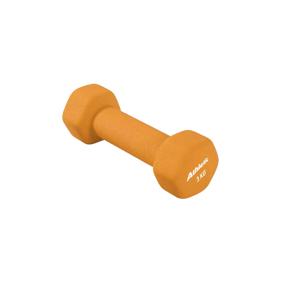 Halter Athletic Sextavado 3kg em Neoprene Conforto e Aderência para Treino de Musculação em Casa