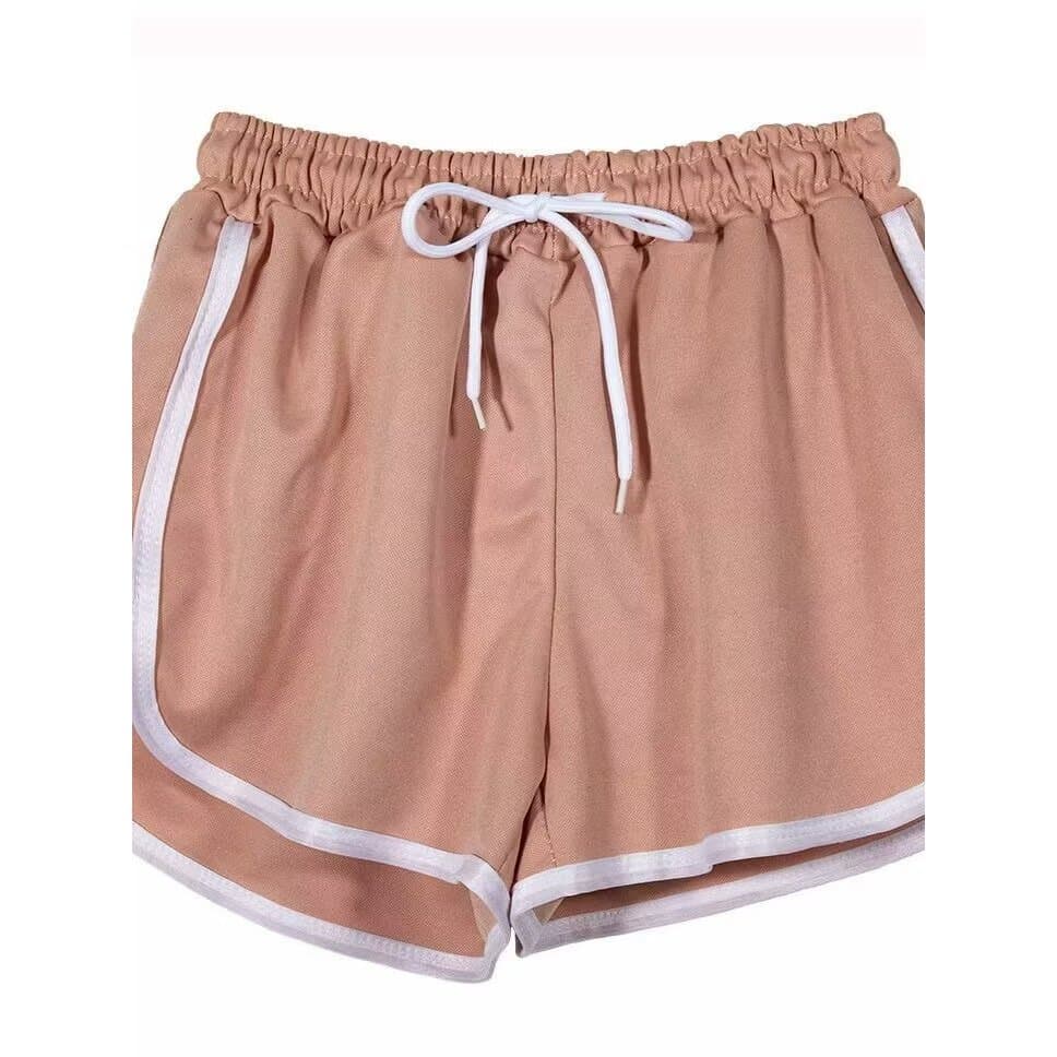 Shorts esportivos femininos verão solto Casual correndo Fitness exterior Wear cintura alta perna larga mais magro olhar