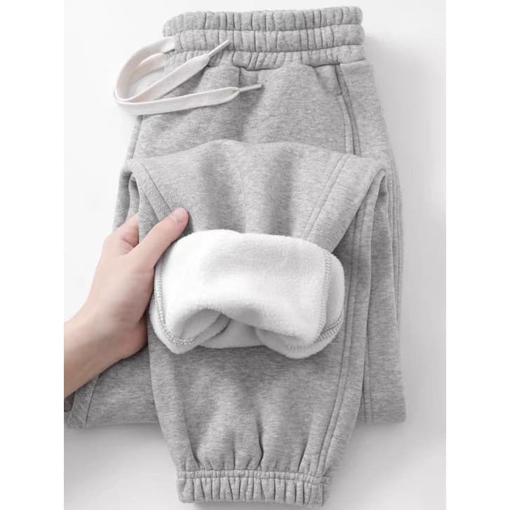 Calça de moletom grossa masculina outono inverno forro de lã novo estilo Leggings meninos calças soltas casuais calças e