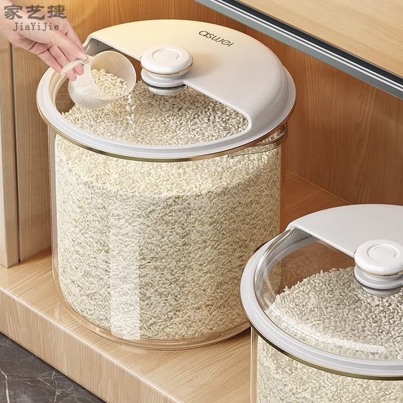 Balde de arroz selado doméstico à prova de insetos à prova de umidade tanque de arroz tanque de armazenamento de farinha