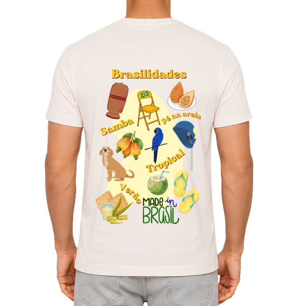 Camiseta Brasil Brasilidades País Futebol Coxinha Caramelo