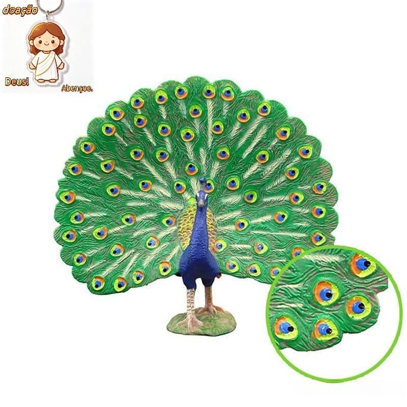 [Figura de Ação Realista de Pássaro de Fazenda Simulação Física Modelo de Pavão COD