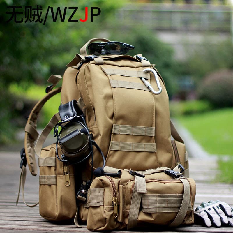 WZJP Thiefless MOllE System Multifuncional Outdoor Tactical Combinação Mochila Camuflagem Mochila Caminhadas Bolsa