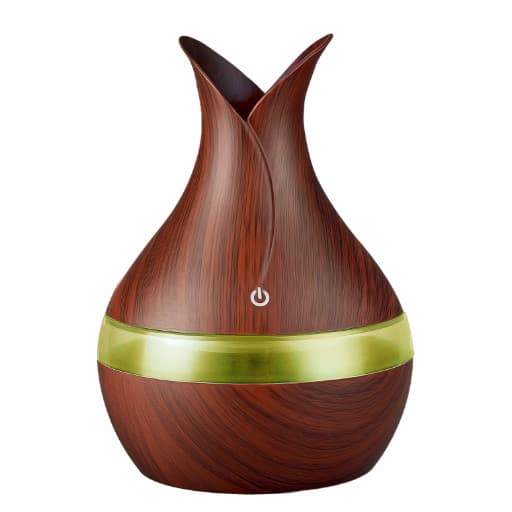 Umidificador Ultrassônico Usb Madeira Difusor Aroma Tulipa