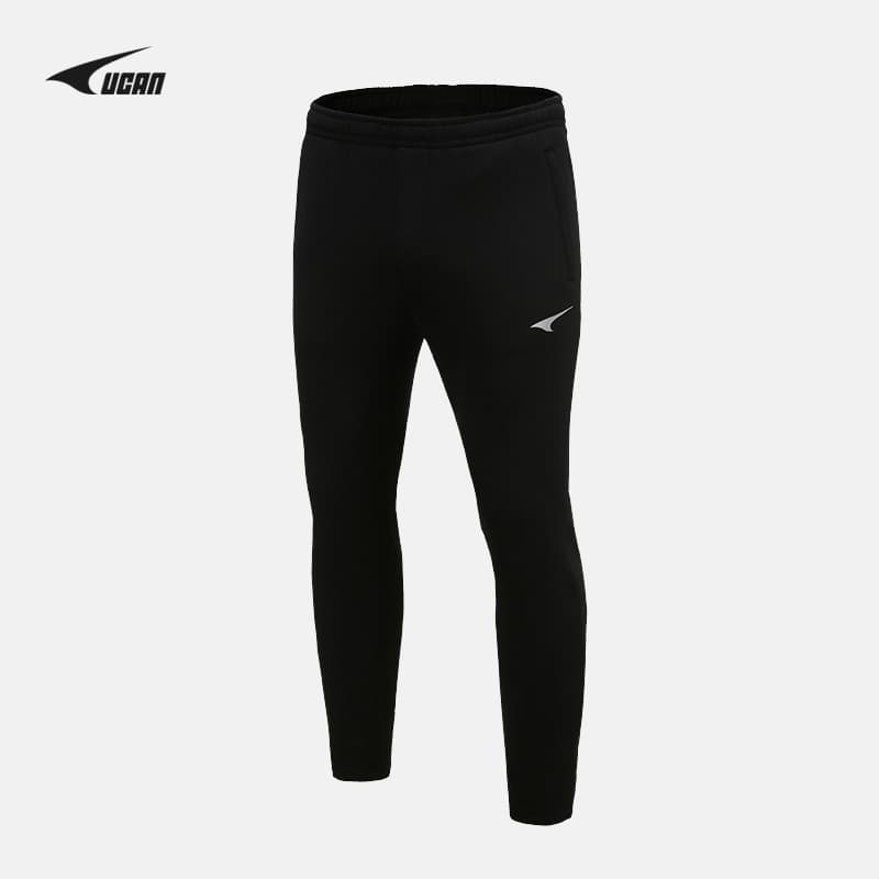 Ucan ucan calças esportivas outono inverno manter quente forro de lã engrossado Sweatpants perna de malha @-