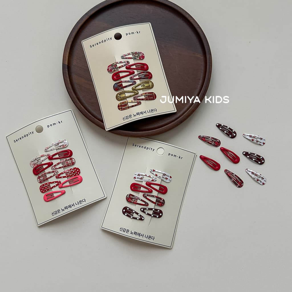 Ano novo série vermelha bebê gota de água grampo de cabelo feminino bebê testa cabelo quebrado BB clipe crianças clipe l