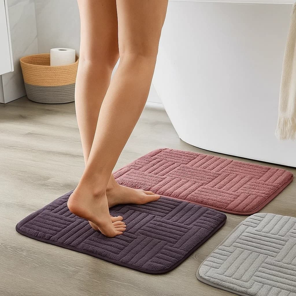 🔥 Tapete Sala E Quarto Antiderrapante Relevo 3D Estampado Luxo
