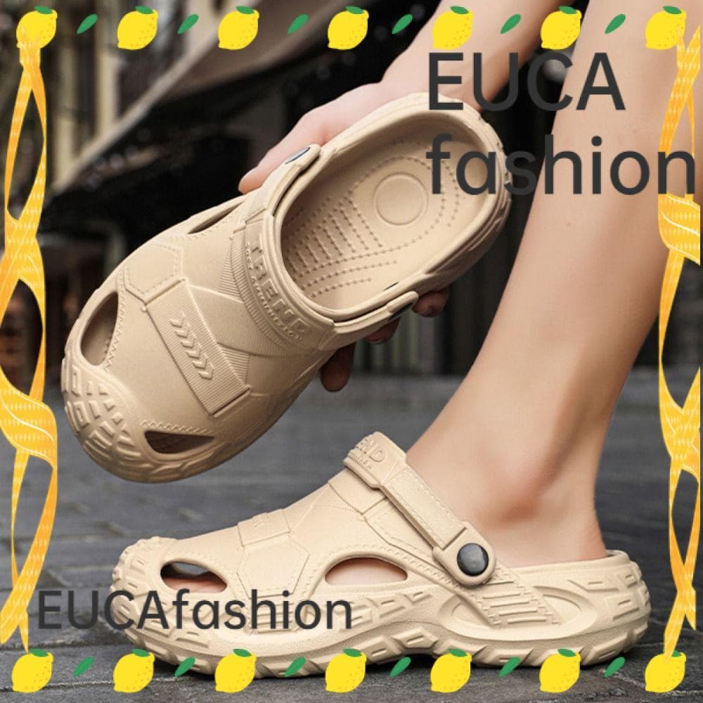 Sandálias Masculinas EUCAFASHION , De EVA Com Alça De Salto Ajustável E Bico Fechado , Slides De Praia Resistentes Ao De