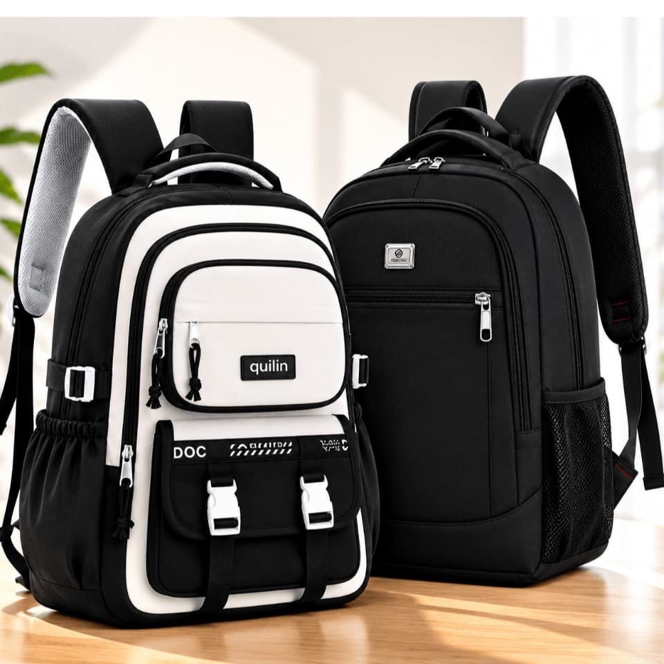 Kit Mochilas Feminina e Masculina Impermeável Resistente Escolar Trabalho Faculdade Notebook Grande