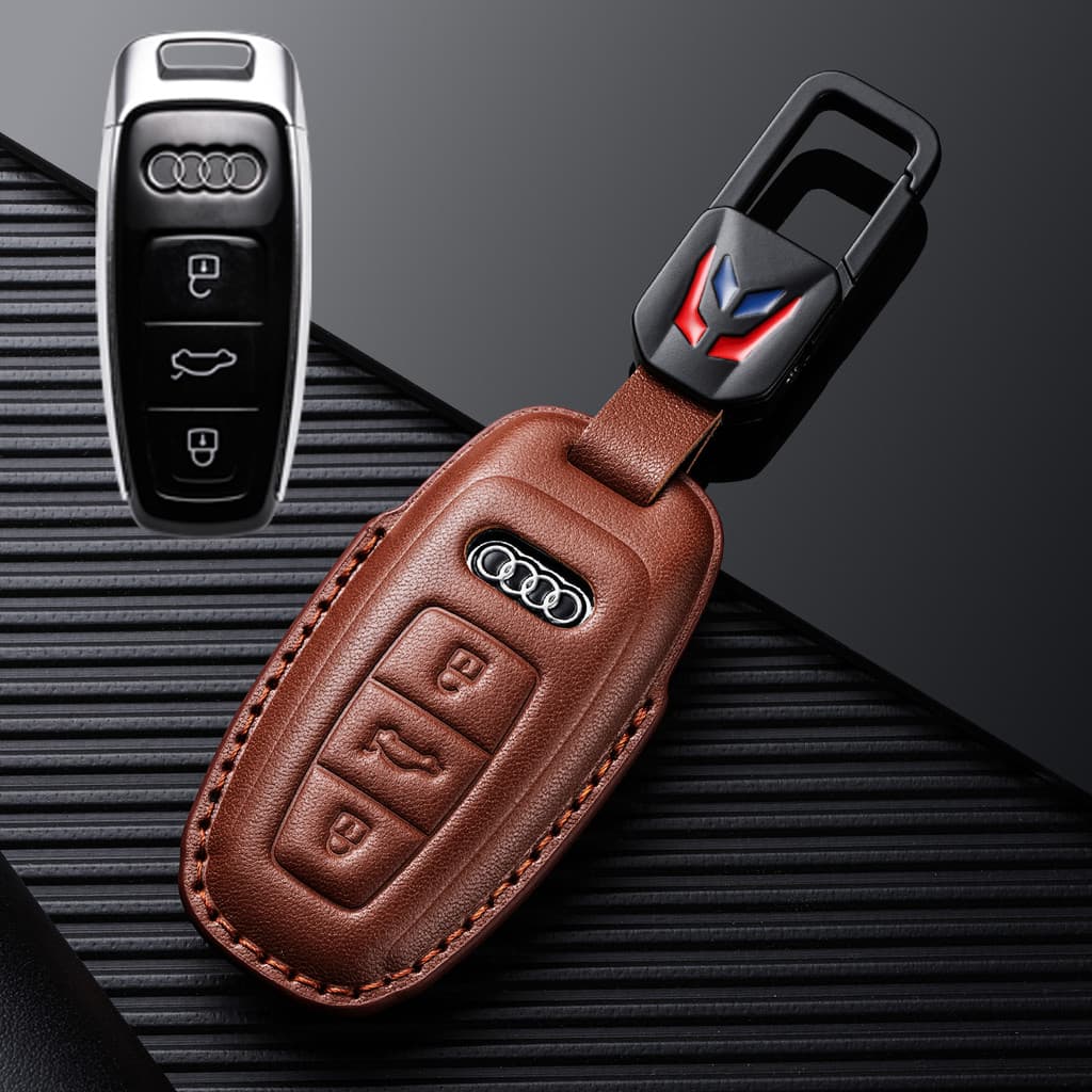 2025 Audi A7L capa chave A7 importado couro genuíno S7 dedicado RS7 caso chave do carro fivela protetora caso High-End m