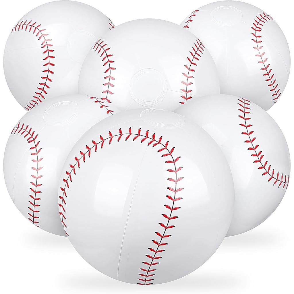 Fovths Pacote com 6 Bolas Infláveis de Beisebol para Adultos, Bola Inflável de 11 Polegadas para Esportes, Decorações de