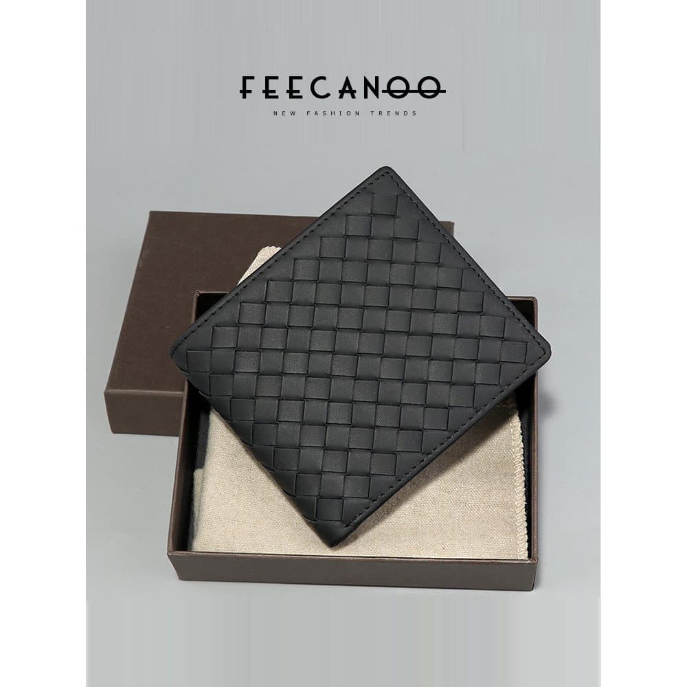 Nova carteira masculina fina luz luxo couro genuíno carteira curta High-End carteira de couro puro produto genuíno mascu