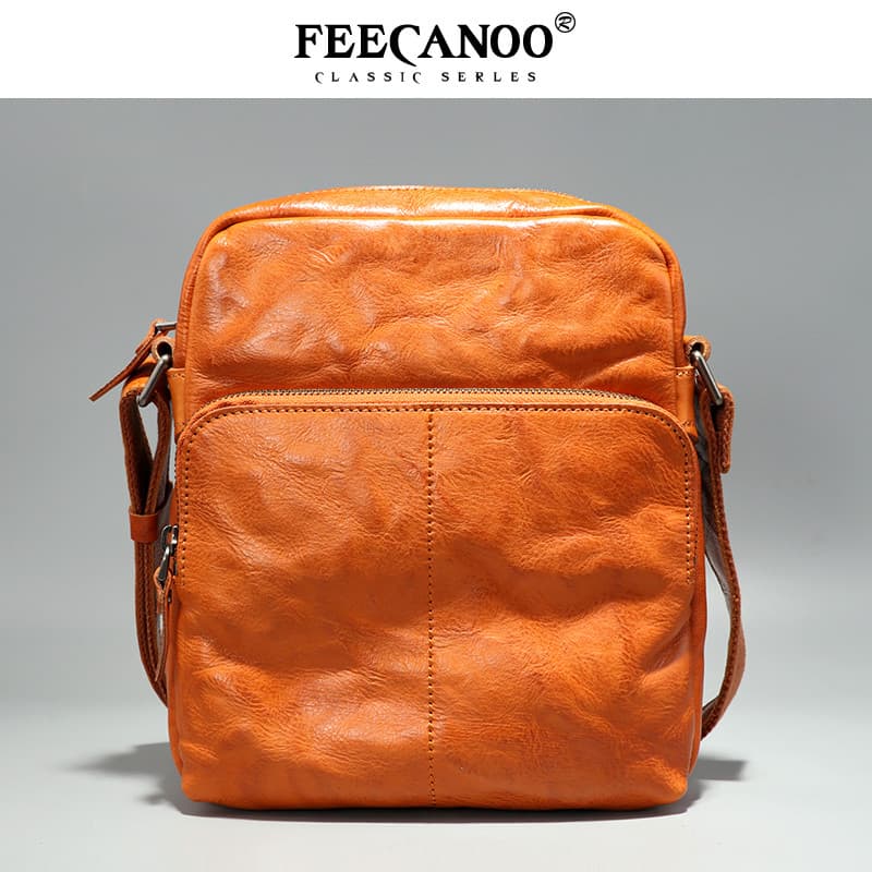 Bolsa mensageiro de ombro novo estilo Retro bolsa de ombro masculina primeira camada bolsa mensageiro de couro Casual bo