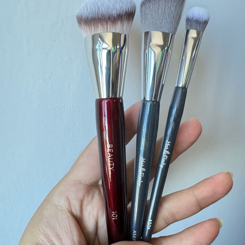 Silhueta multifuncional contorno inclinação tipo fundação escova portátil macio retoque de cabelo pincel de maquiagem ch