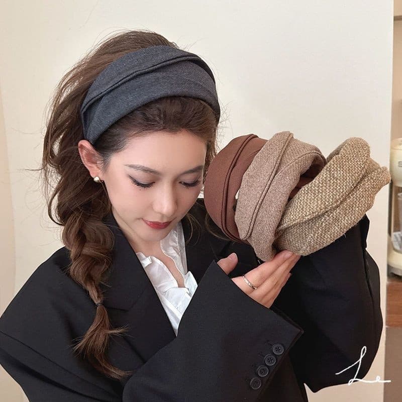 [Estoque pronto] Retro ins temperamento crânio alto topo de lã Hairpin bandana feminino de abas largas bandana 2025 novo