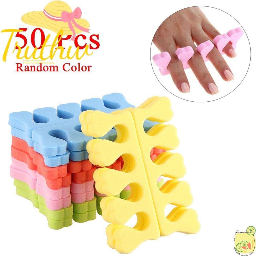 TRUTHW 50 Unidades De Cor Aleatória Ferramentas Para Arte Em Unhas Pedicure Quente Espuma De Esponja Macia