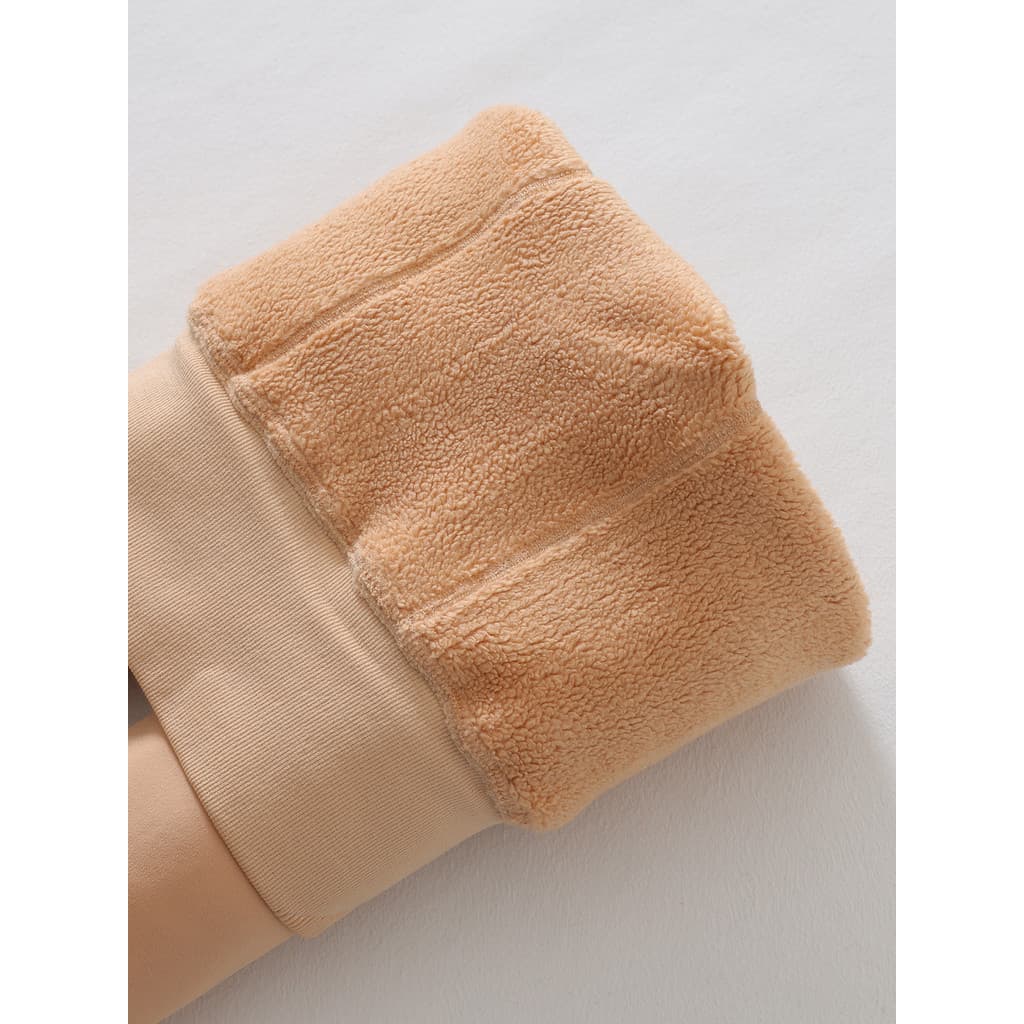 Meninas perna nua ferramenta útil pisando Leggings cor da pele forro de inverno engrossado cor da carne mantendo quente