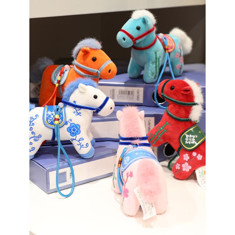 Genuíno nacional na moda pônei boneca pingente bonito Animal ornamentos zodíaco cavalo boneca brinquedo de pelúcia prese