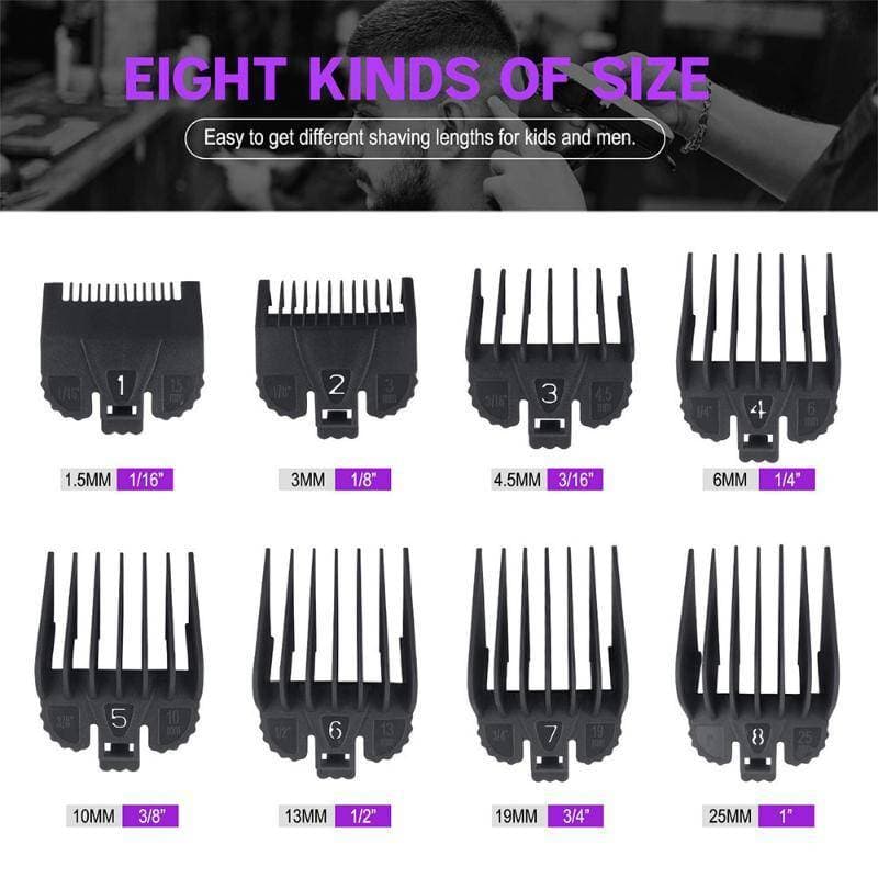 Warmwing 8 Pçs/Set Universal Máquina De Cortar Cabelo Limitb Guia De Corte De Salão Conjunto De Substituição Profissiona