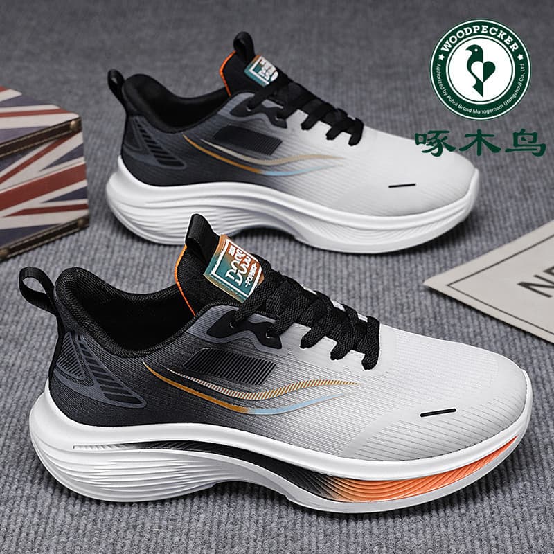 Woodpecker sapatos masculinos verão novo estilo de sola macia esportes sapatos casuais masculino malha respirável tênis