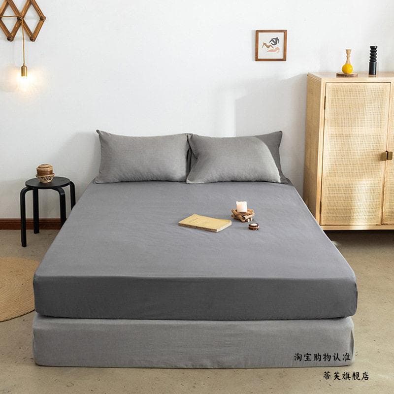 Colcha de beleza conjunto de quatro peças luz luxo High-End estritamente selecionado cor sólida colcha escovada casa Mo
