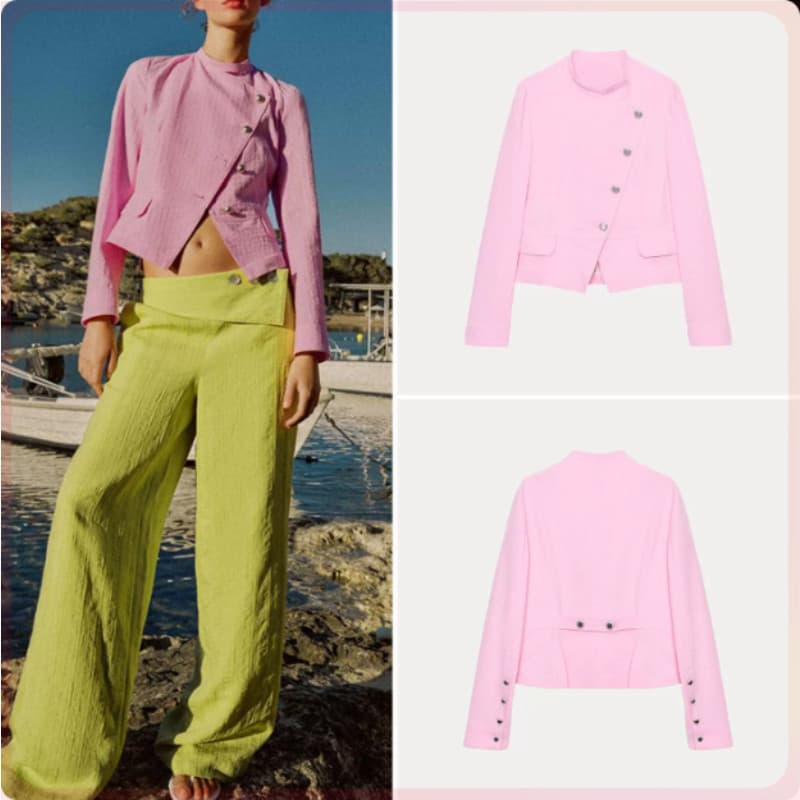 Elegante casaco casual feminino de verão, novo modelo 2026, de manga comprida, estilo simples europeu e americano XIYR