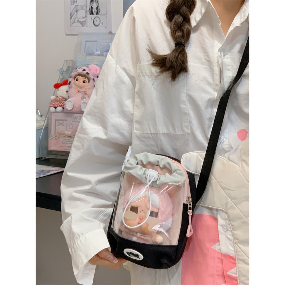 Contraste cor estilo japonês barra Chirp ins dor saco pequeno saco do bebê All-Match bolsa de ombro para fora nicho bidi